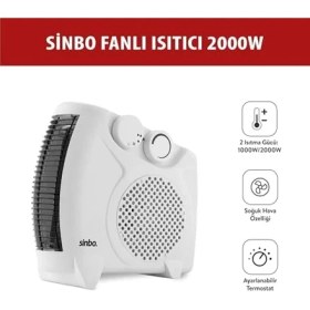 Resim TeknoKapsül Fanlı Isıtıcı (Sfh- 6940) 2000W - Soğuk ve Yatay - Dikey Kullanıma Uygun 