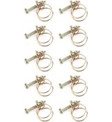 Resim Tenfowee 10 Adet Çift Tel Galvanizli Boru İmha 59-64mm Ayar Aralığı , Güçlü Tutma, Uzun Ömürlü Demir Malzeme 