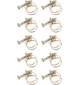 Resim Tenfowee 10 Adet Çift Tel Galvanizli Boru İmha 59-64mm Ayar Aralığı , Güçlü Tutma, Uzun Ömürlü Demir Malzeme 