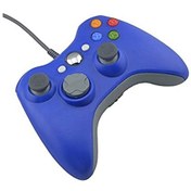 Resim Xbox 360 Kablolu Joystick Oyun Kolu Gamepad Mavi 