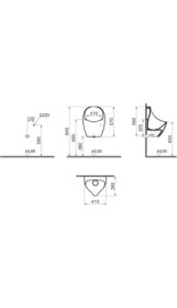 Resim Vitra Arkitekt Susuz Pisuvar Beyaz 5419B603-0205 