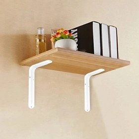 Resim Mcreative Raf Altı Ayak Raf Tutucu L Demir 23 x 29 cm Beyaz Montaj Aparatı (2 Adet) 