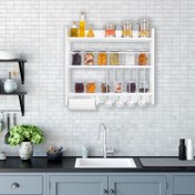 Resim QuickBuy Mutfak Duvara Monte Baharatlık Rafı Düzenleyici Terek 