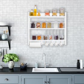 Resim QuickBuy Mutfak Duvara Monte Baharatlık Rafı Düzenleyici Terek 