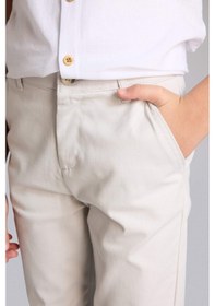 Resim Defacto Regular Fıt Düz Paça Gabardin Pantolon Erkek Çocuk G8009a826spgr492 Gri-gr492 