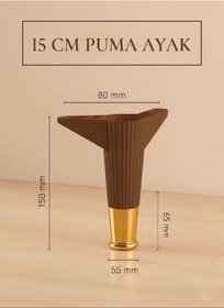 Resim Puma 15 Cm Mobilya Kanepe Tv Ünitesi Kosol Dolap Komidin Ayağı Ceviz 