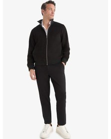 Resim Defacto Slim Fit Dar Kesim Dik Yaka Fermuarlı Süet Mont D1524ax25aubk27 Siyah 