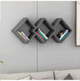 Resim Bmdekor Duvar Rafı Venüs Antrasit 