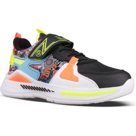 Resim M.P Büyük Erkek Çocuk Cırtlı Siyah-mavi Sneaker Siyah - Mavi 