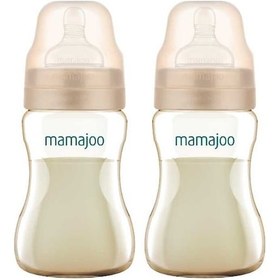 Resim Mamajoo Gold Plus Anti-kolik Biberon 250 Ml, 6 Ay+, Orta Akışlı, Pes Materyal, 2li Paket 