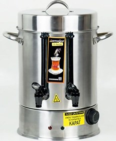 Resim Armağan 120 Bardak 2000W Çelik Çaycı Termostatlı Semaver Siyah Plastik 