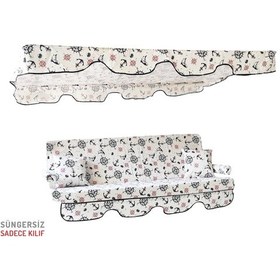 Resim 3 Kişilik Salıncak Minderi Süngersiz Kılıfı Marin-Çapa Minder 