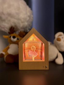 Resim Woody Light Woodykids Story Çocuk Masa Lambası 4805-4 Balerin 