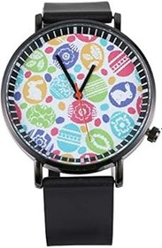 Resim Hemobllo Çocuk Saatleri 3D Paskalya Yumurta Kol Saati Çizgi Film Çocuk Küçük Çocuk Kol Saati Kuvars Kol Saati Spor Saat Doğum Günü Hediyesi Kadınlar Kızlar için Siyah 