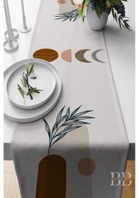 Resim Belle Benoit Baskılı Runner & Koltuk Kırlent Kılıfı Set Desen43 