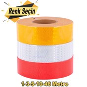 Resim Reflektörlü Reflektif Fosforlu Şerit Bant Bandı 1-5-10 Metre Seç Diğer