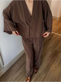 Resim YK FASHION V Yaka Kimono Takım 