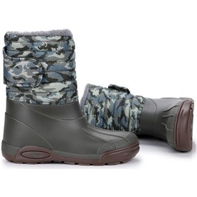 Resim İgor W10210 Topo Ski Camo Erkek Çocuk Su Geçirmez Yağmur Kar Botu Haki 