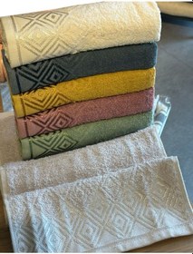 Resim Goldroom 6 Lı 30 50 Pamuklu Mutfak Havlusu Seti 6 Renk 