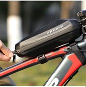 Resim Didadodo 1.5l Bisiklet Çerçeve Çantası - Eva Malzeme, Büyük Kapasiteli, Mtb Ve Yol Bisikletleri İçin Siyah, Ergonomik Tasarım Siyah 