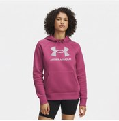 Resim Under Armour Rival Fleece Shimmer Kadın Kırmızı Kapüşonlu Sweatshirt Kırmızı 