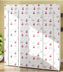 Resim PORMET Çelik Profilli Istanbul Temalı Bez Dolap, Kumaş Gardırop 