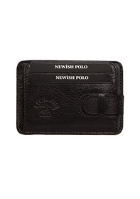Resim Newish Polo Erkek Hakiki Deri Cüzdan Ve Kartlık New182 - Siyah 