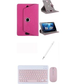 Resim Oteeto Tab12 Pro Tablet 10.1'' Uyumlu Kılıf Bluetooth Klavye Dokunmatik Kalem Kılıf 