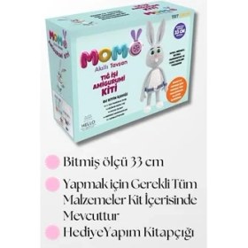 Resim Esranın Dünyası Yeni Başlayanlar Için Tığ Işi Amigurumi Kiti Momo Akıllı Tavşan 
