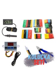 Resim TLS Robotik 5 Parça Kuluçka için Dijital Termostat, Nem ve Sıcaklık Ölçer Higrometre Seti 