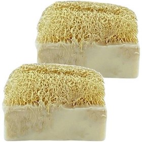 Resim Doğal Kabak Lifli Kaymaklı Sabun 120 Gr İkili Set 