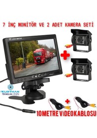 Resim Tarım Araçları İçin 7 İnç Monitör Ve 2 Adet Kamera Seti 