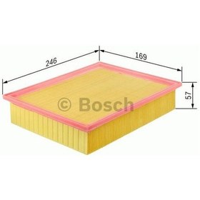 Resim Bosch 1457433265 Hava Fıltresı Brava Bravo Marea Alfa 145 146 / 55 1.4 / 1.6 / 2.0 Sungerlı 