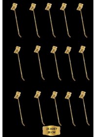 Resim Yüksek Kalite Gold Kaplama 15 Adet 15 Cm Kanallı Pano Kancası Altın 