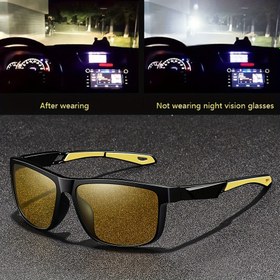 Resim AOOYOWEILY Unisex Vintage Kare Sarı Gece Görüş Gözlüğü, Tam Çerçeveli PC Çerçeve, Anti-Parlama Gündüz ve Gece Lensleri, Erkekler ve Kadınlar İçin, Sürüş, Seyahat, Şık Gözlükler | Retro Tarzı Gözlükler | Dayanıklı Gözlükler, AOOYOWEILY 