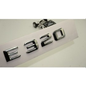 Resim E320 Bagaj Krom Metal 3m 3d Yazı Logo Uyumlu 