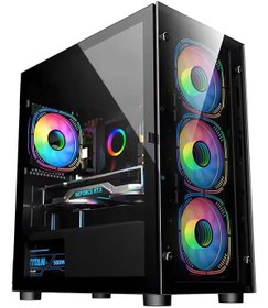 Resim IZOLY RX53 i5-4570 16GB 256GB SSD RX 580 8GB Oyuncu Masaüstü Bilgisayarı 
