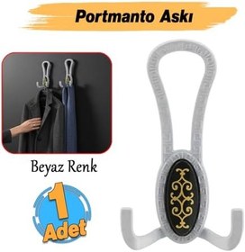 Resim Badem10 Palmira Portmanto Vestiyer Duvar Askısı Metal Dolap Elbise Askılığı Beyaz Siyah Desenli 