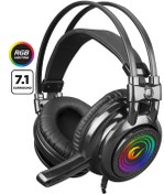 Resim Rampage RM-K2 X-Quadro 7.1 Surround RGB Işık Efektli Kulak Üstü Oyuncu Kulaklığı 