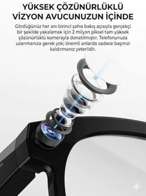 Resim Arpag Import Kameralı Akıllı Gözlük, Bluetooth Bağlantılı, HD 1080P Video Kayıt, Yapay Zeka Destekli 