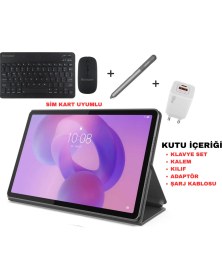 Resim Lenovo Sim Kart Uyumlu 5g Idea Tab 2.4ghz 8gb 128GB 11INCH 2.5k Lte -Android Tablet Kalem+Kılıf+Klavye+Adaptör 
