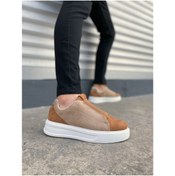 Resim Genel Markalar JY007 Alba Bağcıksız Süet Erkek Günlük Sneaker Ayakkabı SBT Taba/Vizon 