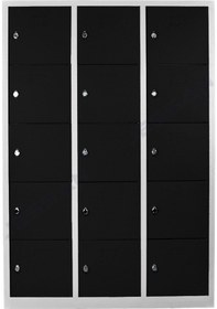 Resim Jessan Ofis 15 Gözlü Öğretmen Dolabı Gri Siyah 