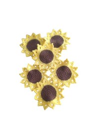 Resim Papatya Bardak Altlığı Beyaz - Sarı 