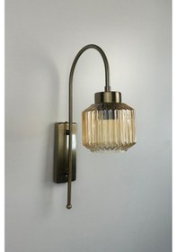 Resim Jerno Bal Rengi Cam Aplik Duvar Lambası Modern Otel Cafe Vintage Salon Yatak Odası Merdiven Retro Bal 