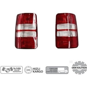 Resim Volkswagen Caddy Sağ Sol Arka Far Stop Lambası Takımı 2011-2014 