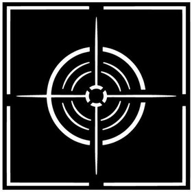 Resim Geometrik Hedef Sticker Oto Motor Laptop Duvar Folyo Sticker 60 X 60 Cm 