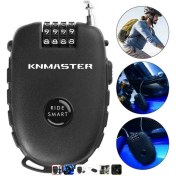 Resim Knmaster Motosiklet Kaskı Kilidi + Knmaster Karbon Çanta Hediyeli Esnek Kablo Ve Üst Düzey Koruma 