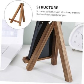 Resim Telefon Masası Desteği Telefon Tutma Standı Ahşap Şövale Ofis Ev Kullanımı İçin Basit Yapı 