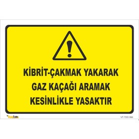 Resim Kibrit Çakmak Yakarak Gaz Kaçağı Arma - Isg Levhası 